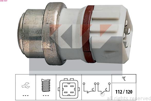KW 540 107 - Датчик температуры ОЖ, охлаждающей жидкости abcparts.ee
