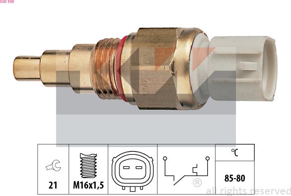 KW 550 109 - Термовыключатель, вентилятор радиатора / кондиционера abcparts.ee
