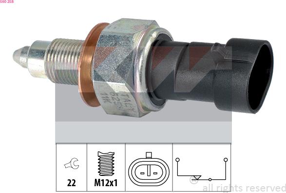 KW 560 258 - Датчик включения фары заднего хода abcparts.ee