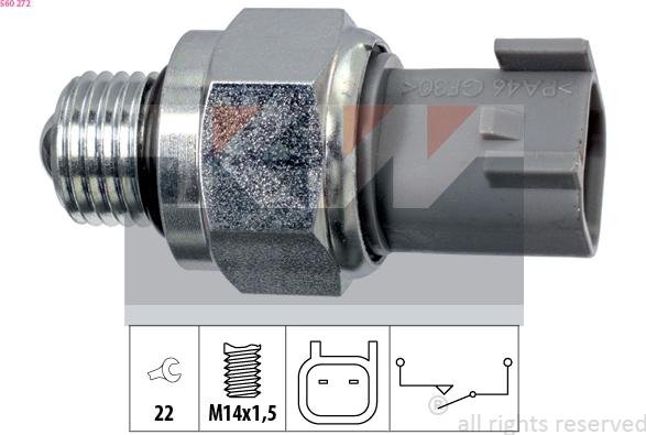 KW 560 272 - Датчик включения фары заднего хода abcparts.ee