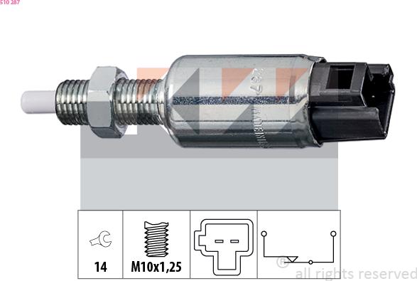 KW 510 287 - Выключатель, привод сцепления (Tempomat) abcparts.ee