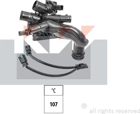 KW 580 865 - Термостат охлаждающей жидкости / корпус abcparts.ee