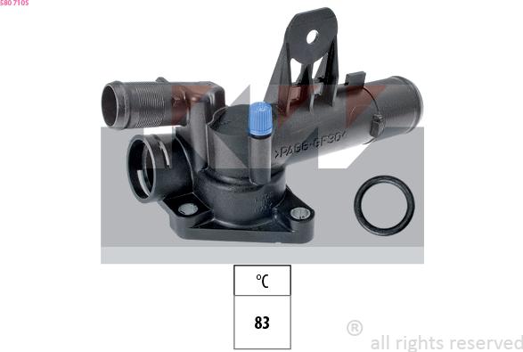 KW 580 710S - Термостат охлаждающей жидкости / корпус abcparts.ee