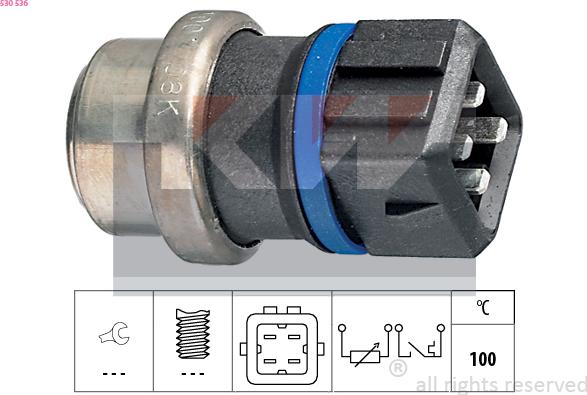 KW 530 536 - Датчик температуры ОЖ, охлаждающей жидкости abcparts.ee