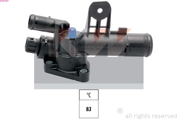 KW 579 927 - Термостат охлаждающей жидкости / корпус abcparts.ee