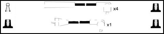 LEMARK HOES250 - Комплект проводов зажигания abcparts.ee