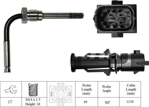 LEMARK LXT156 - Датчик, температура выхлопных газов abcparts.ee