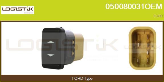 LGK 050080031OEM - Выключатель, стеклоподъемник abcparts.ee