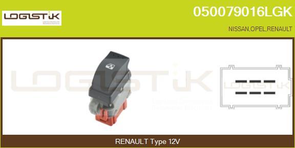 LGK 050079016LGK - Выключатель, стеклоподъемник abcparts.ee