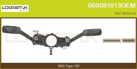 LGK 060081013OEM - Выключатель на рулевой колонке abcparts.ee