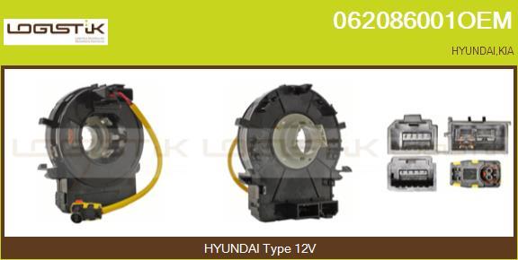 LGK 062086001OEM - Витая пружина, подушка безопасности abcparts.ee