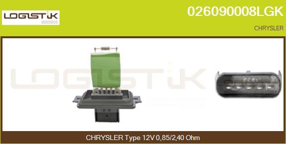 LGK 026090008LGK - Сопротивление, реле, вентилятор салона abcparts.ee