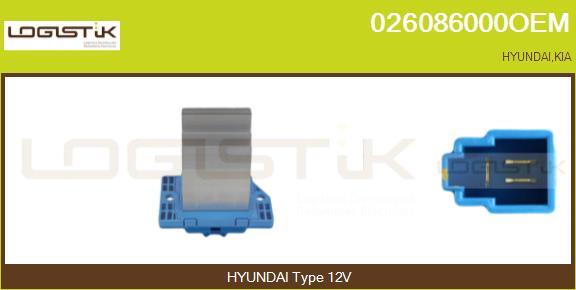 LGK 026086000OEM - Сопротивление, реле, вентилятор салона abcparts.ee