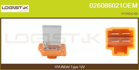 LGK 026086021OEM - Сопротивление, реле, вентилятор салона abcparts.ee