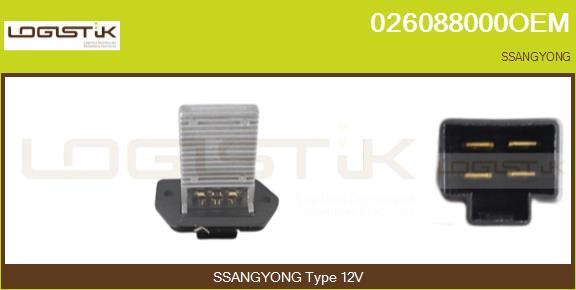 LGK 026088000OEM - Сопротивление, реле, вентилятор салона abcparts.ee