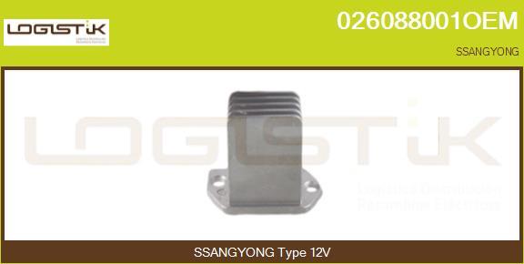 LGK 026088001OEM - Сопротивление, реле, вентилятор салона abcparts.ee