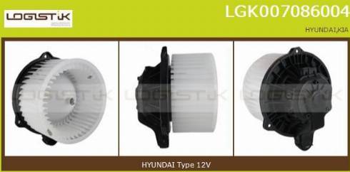 LGK LGK007086004 - Вентилятор салона abcparts.ee