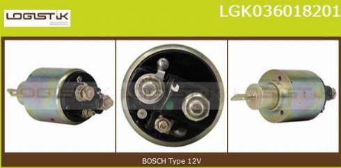LGK LGK036018201 - Тяговое реле, соленоид, стартер abcparts.ee