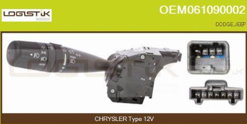 LGK OEM061090002 - Выключатель на рулевой колонке abcparts.ee