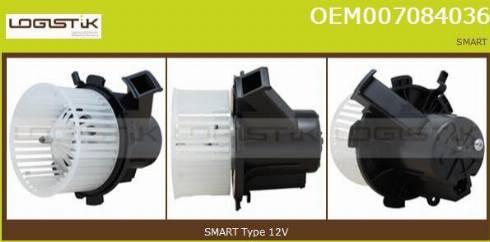 LGK OEM007084036 - Вентилятор салона abcparts.ee
