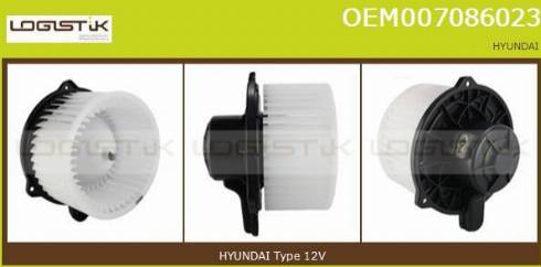 LGK OEM007086023 - Вентилятор салона abcparts.ee