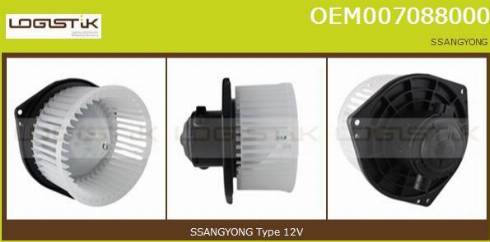 LGK OEM007088000 - Вентилятор салона abcparts.ee