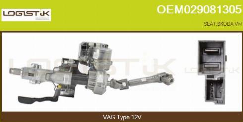 LGK OEM029081305 - Рулевая колонка abcparts.ee