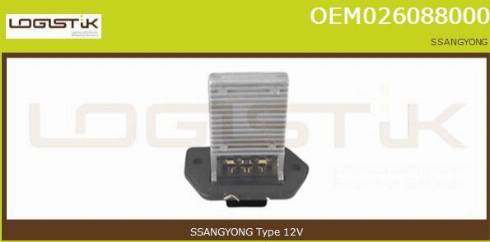 LGK OEM026088000 - Сопротивление, реле, вентилятор салона abcparts.ee