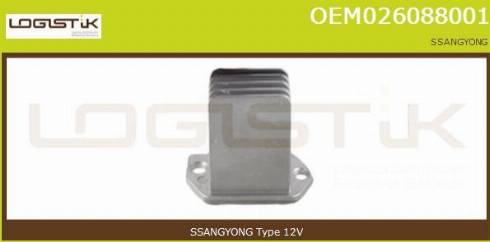 LGK OEM026088001 - Сопротивление, реле, вентилятор салона abcparts.ee