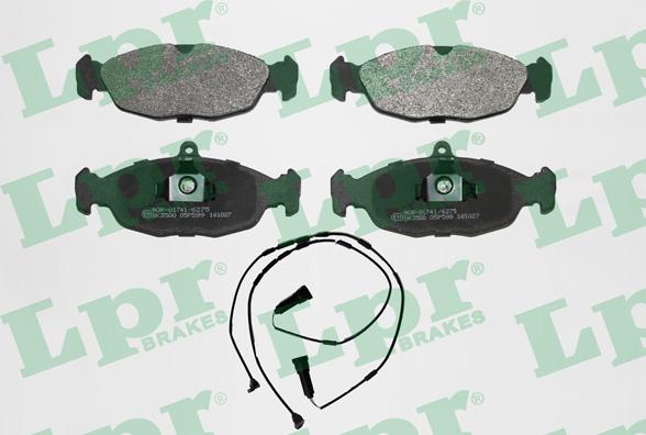 LPR 05P599A - Тормозные колодки, дисковые, комплект abcparts.ee