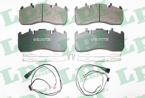 LPR 05P1492B - Тормозные колодки, дисковые, комплект abcparts.ee