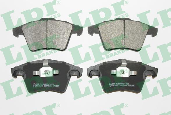 LPR 05P1526 - Тормозные колодки, дисковые, комплект abcparts.ee