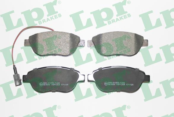 LPR 05P1268 - Тормозные колодки, дисковые, комплект abcparts.ee