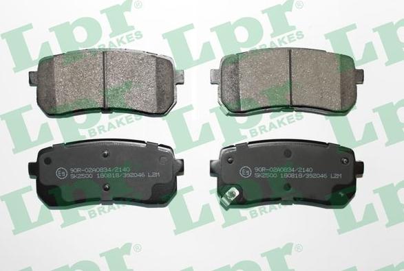 LPR 05P2046 - Тормозные колодки, дисковые, комплект abcparts.ee