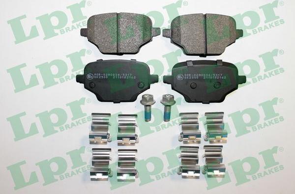 LPR 05P2162K - Тормозные колодки, дисковые, комплект abcparts.ee