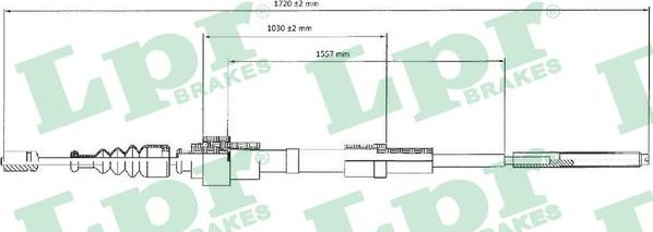 LPR C0956B - Тросик, cтояночный тормоз abcparts.ee
