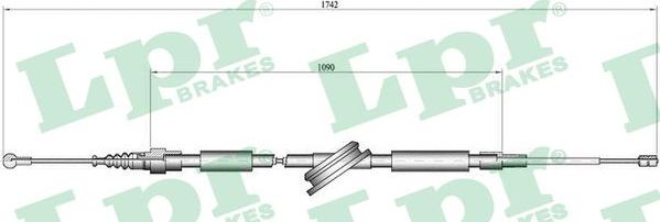 LPR C0048B - Тросик, cтояночный тормоз abcparts.ee