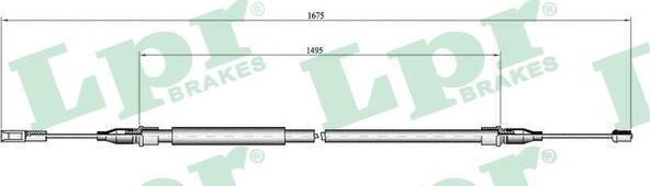 LPR C0059B - Тросик, cтояночный тормоз abcparts.ee