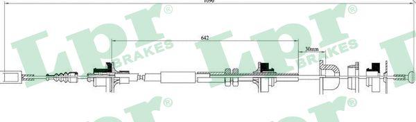 LPR C0058C - Трос, управление сцеплением abcparts.ee