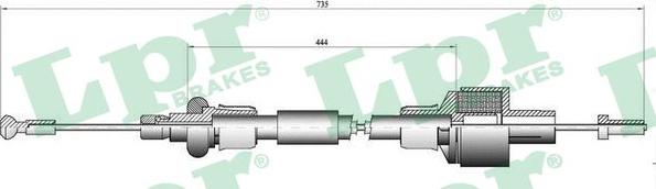 LPR C0080C - Трос, управление сцеплением abcparts.ee
