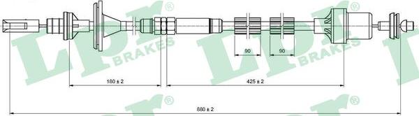LPR C0215C - Трос, управление сцеплением abcparts.ee