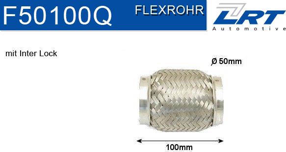 LRT F50100Q - Гофрированная труба, выхлопная система abcparts.ee