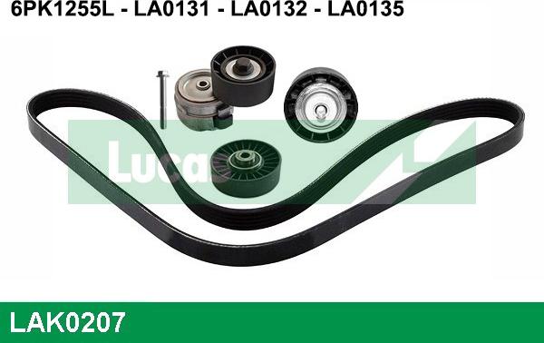 LUCAS LAK0207 - Поликлиновый ременный комплект abcparts.ee