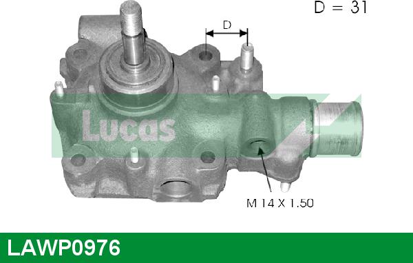 LUCAS LAWP0976 - Водяной насос abcparts.ee