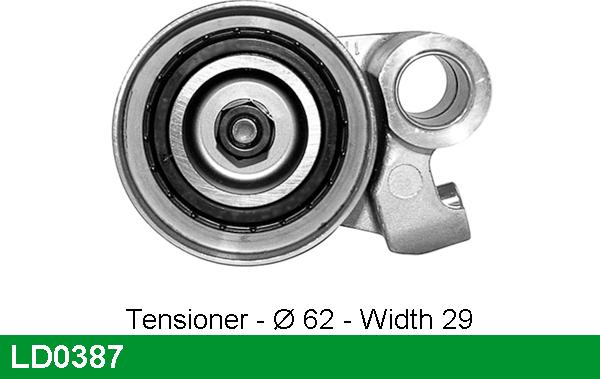 LUCAS LD0387 - Натяжной ролик, зубчатый ремень ГРМ abcparts.ee