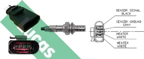 LUCAS LEB5490 - Лямбда-зонд, датчик кислорода abcparts.ee