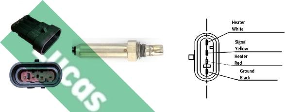 LUCAS LEB697 - Лямбда-зонд, датчик кислорода abcparts.ee