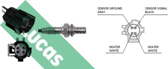 LUCAS LEB737 - Лямбда-зонд, датчик кислорода abcparts.ee