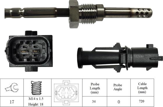 LUCAS LGS6066 - Датчик, температура выхлопных газов abcparts.ee