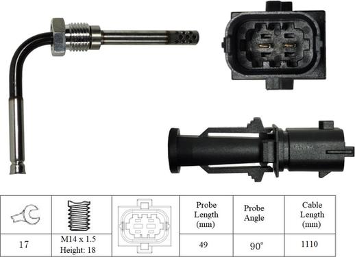 LUCAS LGS7045 - Датчик, температура выхлопных газов abcparts.ee
